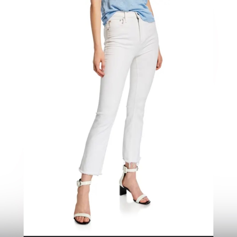 Rag & Bone Women's Bright White Cropped Jeans